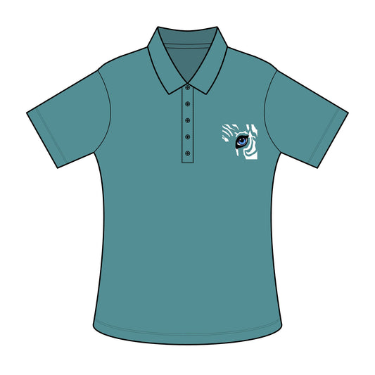 Ladies Polo Shirt - Embroidered Eye Wave Chest Logo
