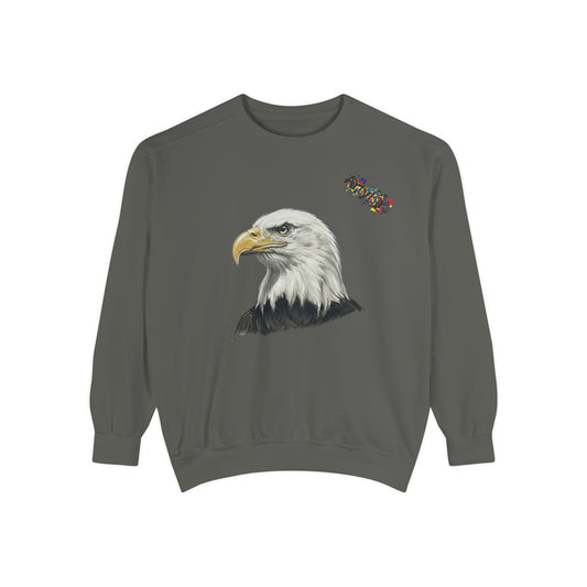 Eagle Portrait Sweatshirt — Majestic Bald Eagle Graphic Crewneck