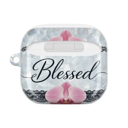 Blessed Floral AirPod Case — Pink Orchid Protective Charging Case