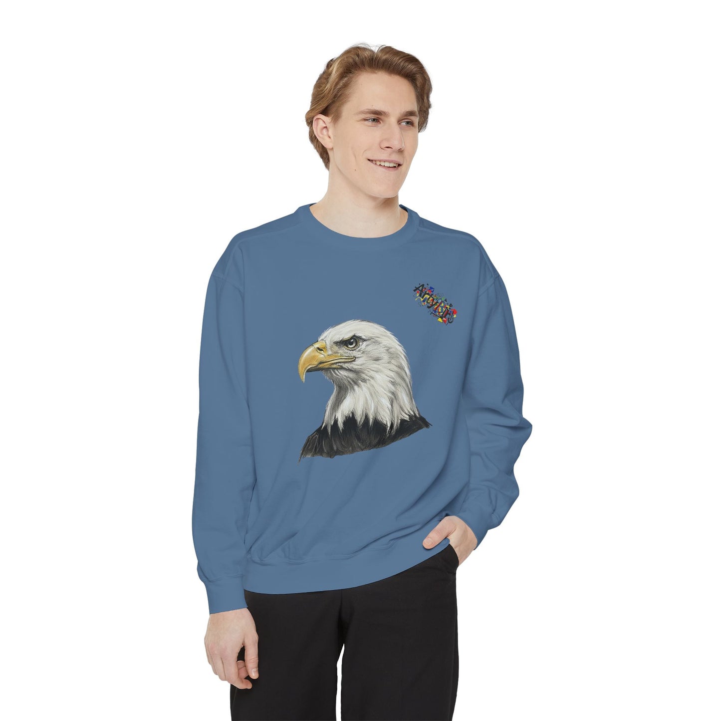 Eagle Portrait Sweatshirt — Majestic Bald Eagle Graphic Crewneck