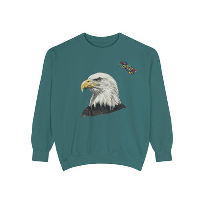 Eagle Portrait Sweatshirt — Majestic Bald Eagle Graphic Crewneck
