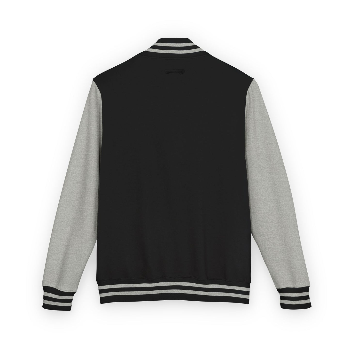 Tiger Eye Letterman Jacket — Red & White Varsity Jacket with Blue Tiger Eye Patch