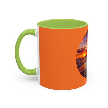 Sunset Yin Yang Beach Mug — Tropical Palm Sunrise Coffee Cup (11/15oz)