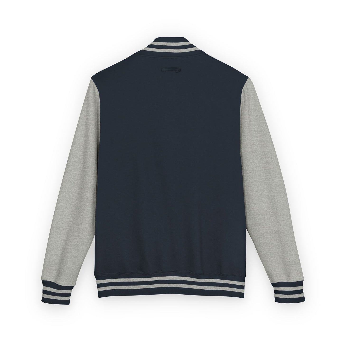 Tiger Eye Letterman Jacket — Red & White Varsity Jacket with Blue Tiger Eye Patch