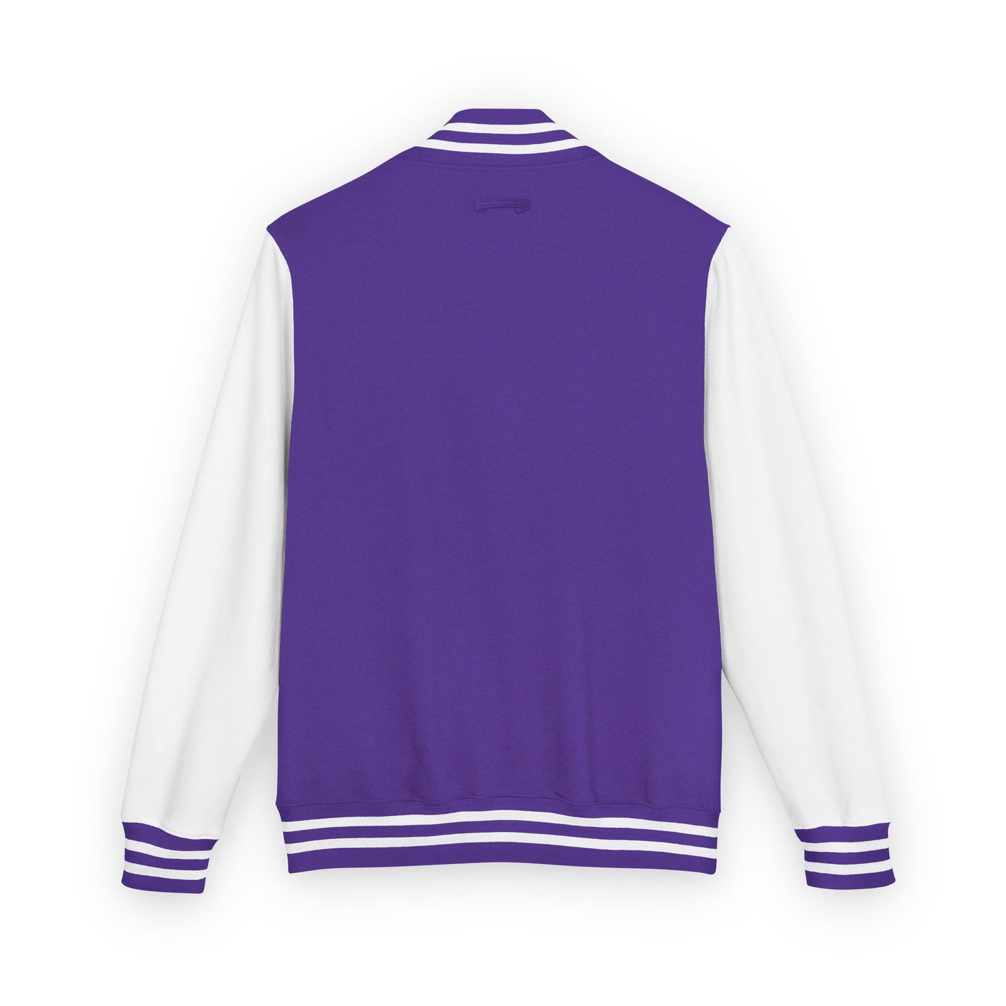 Tiger Eye Letterman Jacket — Red & White Varsity Jacket with Blue Tiger Eye Patch