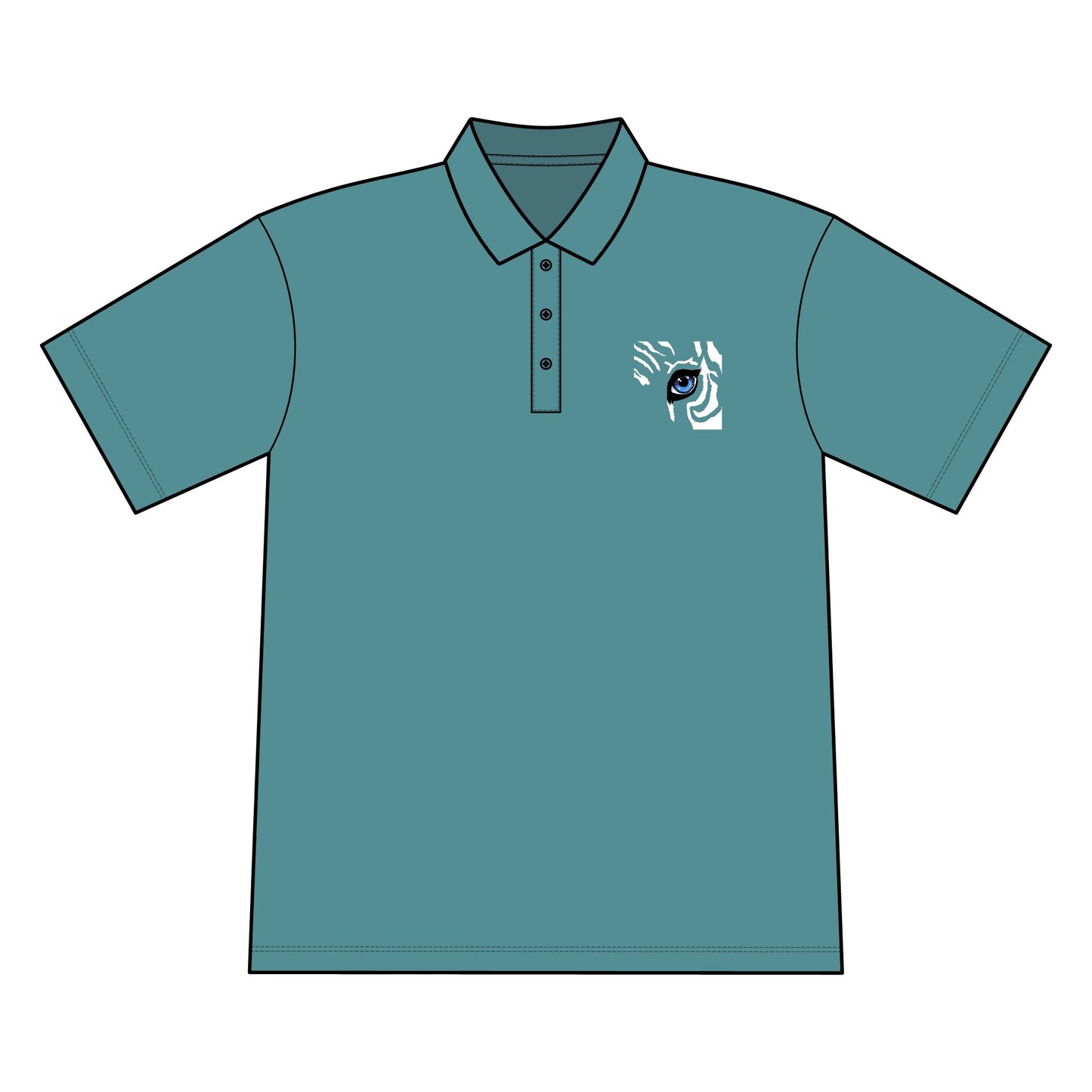 Embroidered Tiger Eye Polo T-Shirt