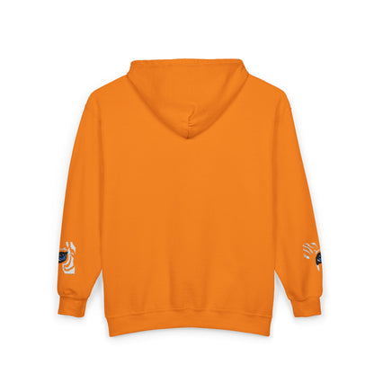 Zebra Eye Zip Hoodie — Minimal Animal Print Full-Zip Sweatshirt