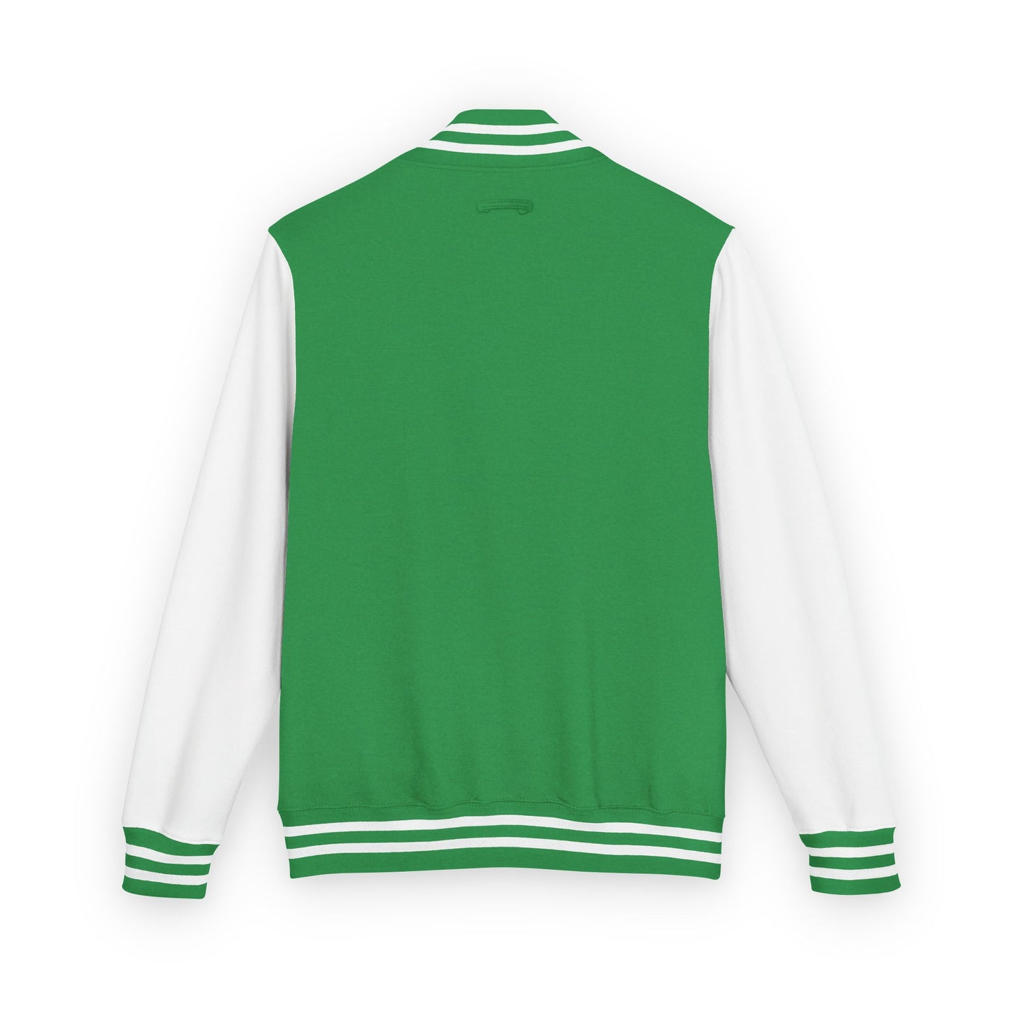 Tiger Eye Letterman Jacket — Red & White Varsity Jacket with Blue Tiger Eye Patch