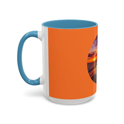 Sunset Yin Yang Beach Mug — Tropical Palm Sunrise Coffee Cup (11/15oz)