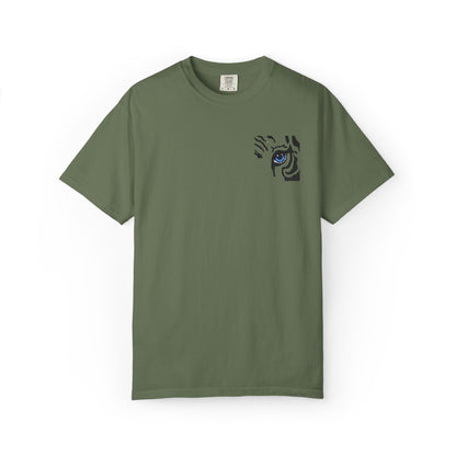 Tiger Eye Pocket T-Shirt — Minimal Tribal Tiger Eye Graphic Tee