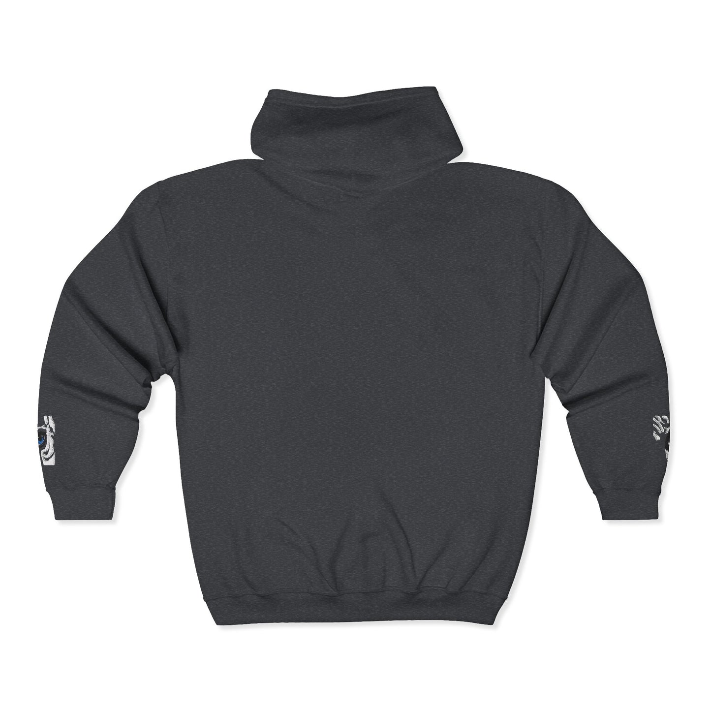 Zebra Eye Zip Hoodie — Minimal Animal Print Full-Zip Sweatshirt