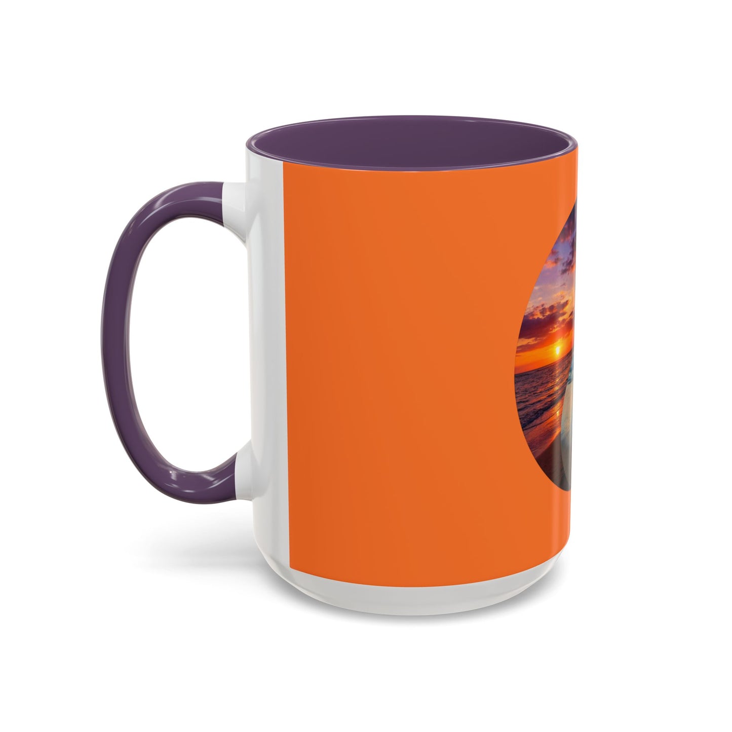 Sunset Yin Yang Beach Mug — Tropical Palm Sunrise Coffee Cup (11/15oz)