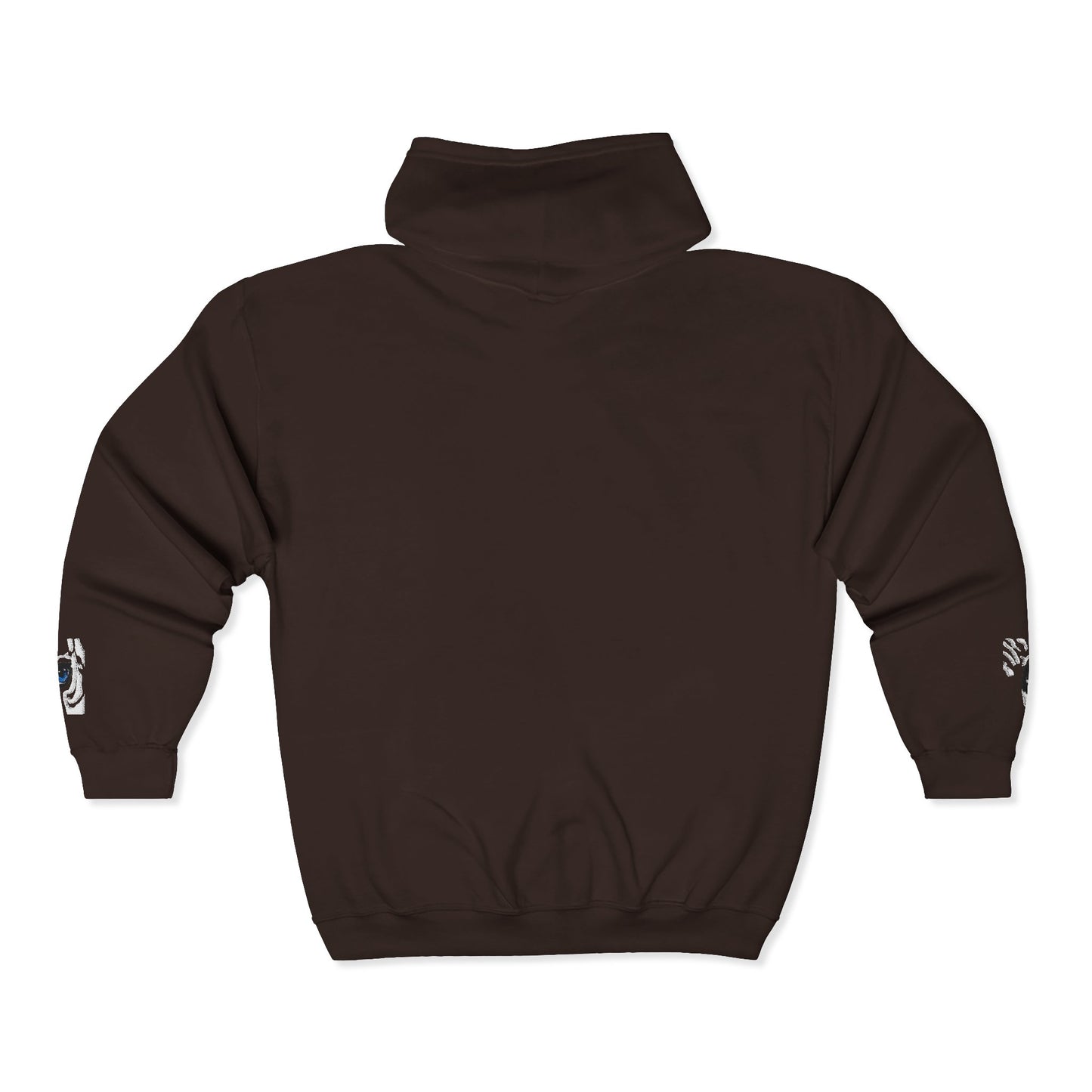 Zebra Eye Zip Hoodie — Minimal Animal Print Full-Zip Sweatshirt