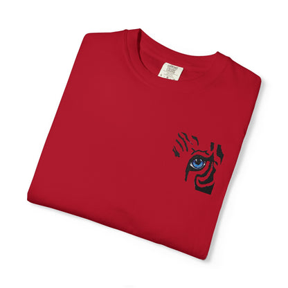 Tiger Eye Pocket T-Shirt — Minimal Tribal Tiger Eye Graphic Tee