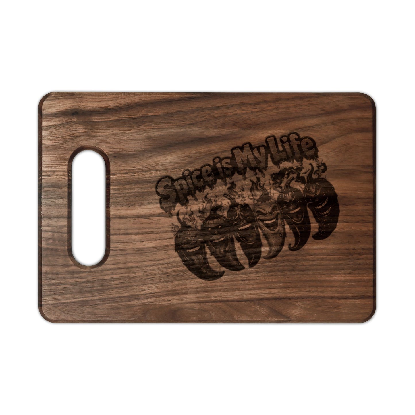 Spice Is My Life wooden cutting board | engraved kitchen serving board