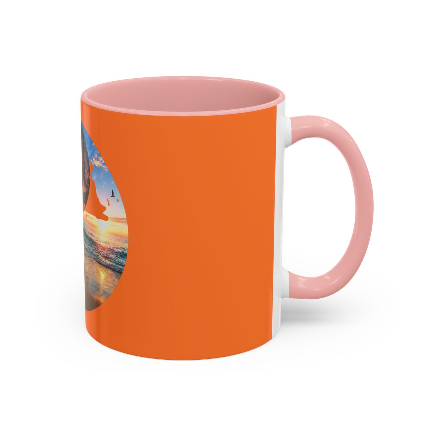Sunset Yin Yang Beach Mug — Tropical Palm Sunrise Coffee Cup (11/15oz)