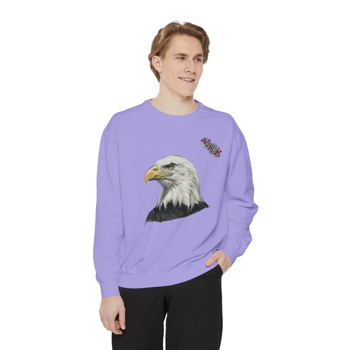 Eagle Portrait Sweatshirt — Majestic Bald Eagle Graphic Crewneck