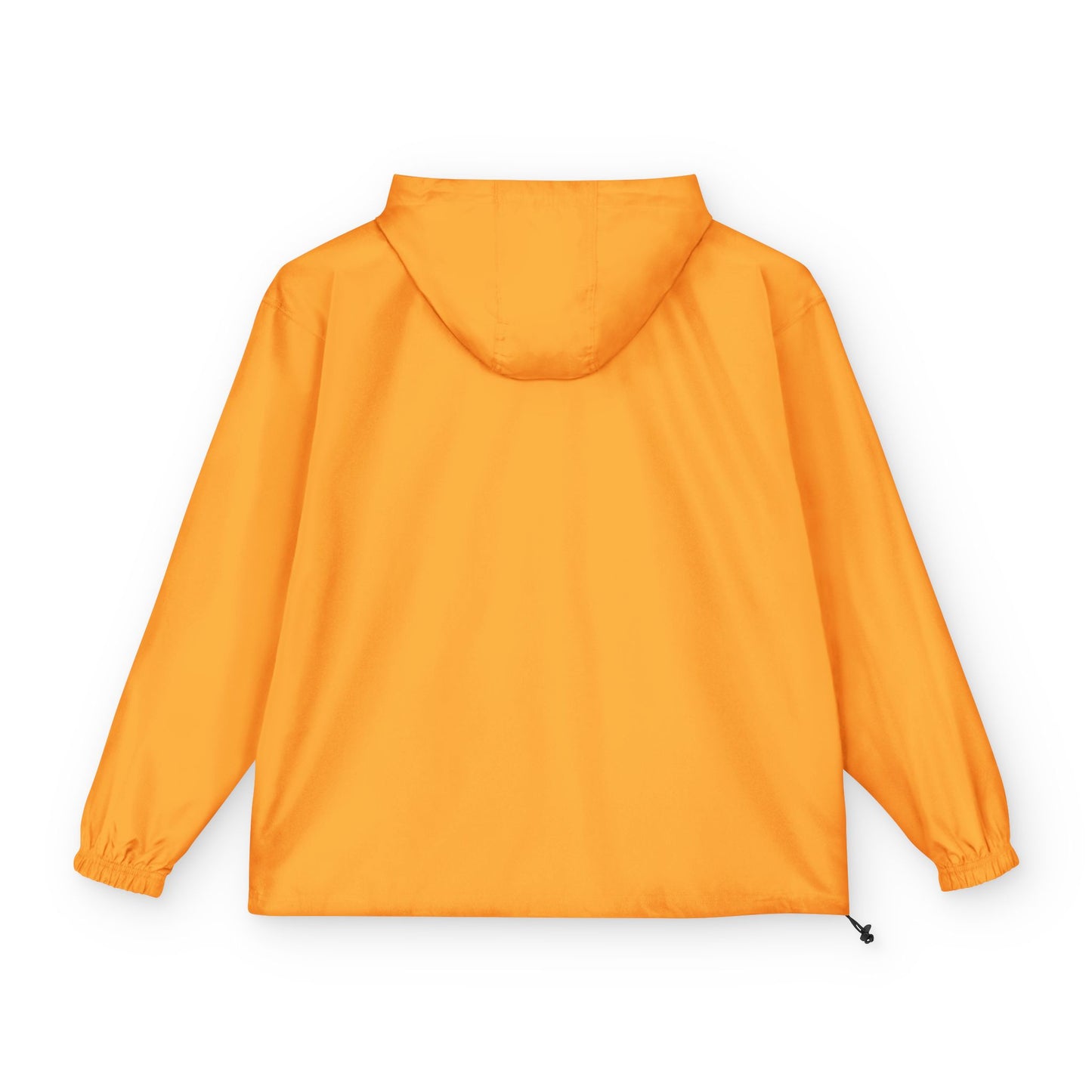 Orange Packable Anorak Jacket with Floral Koi Chest Print