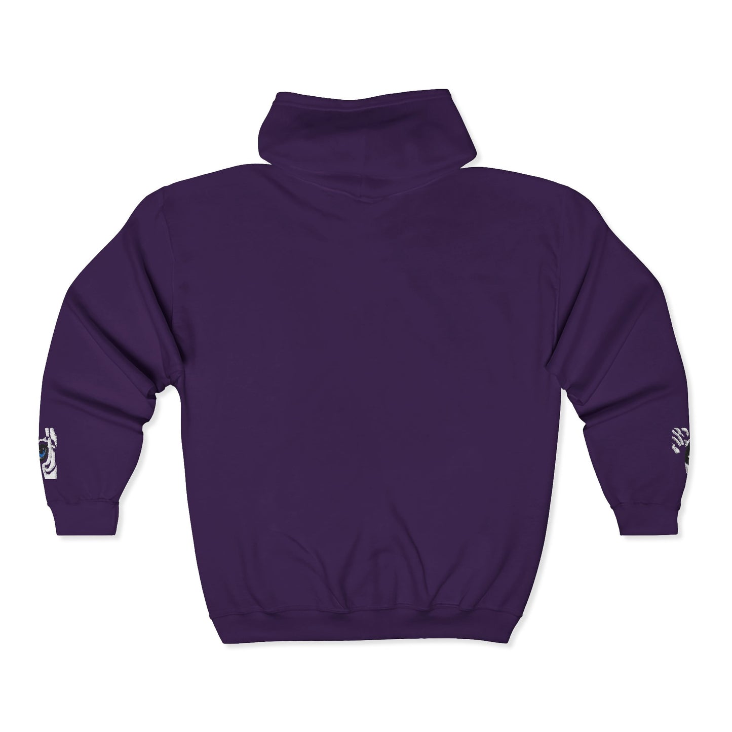 Zebra Eye Zip Hoodie — Minimal Animal Print Full-Zip Sweatshirt