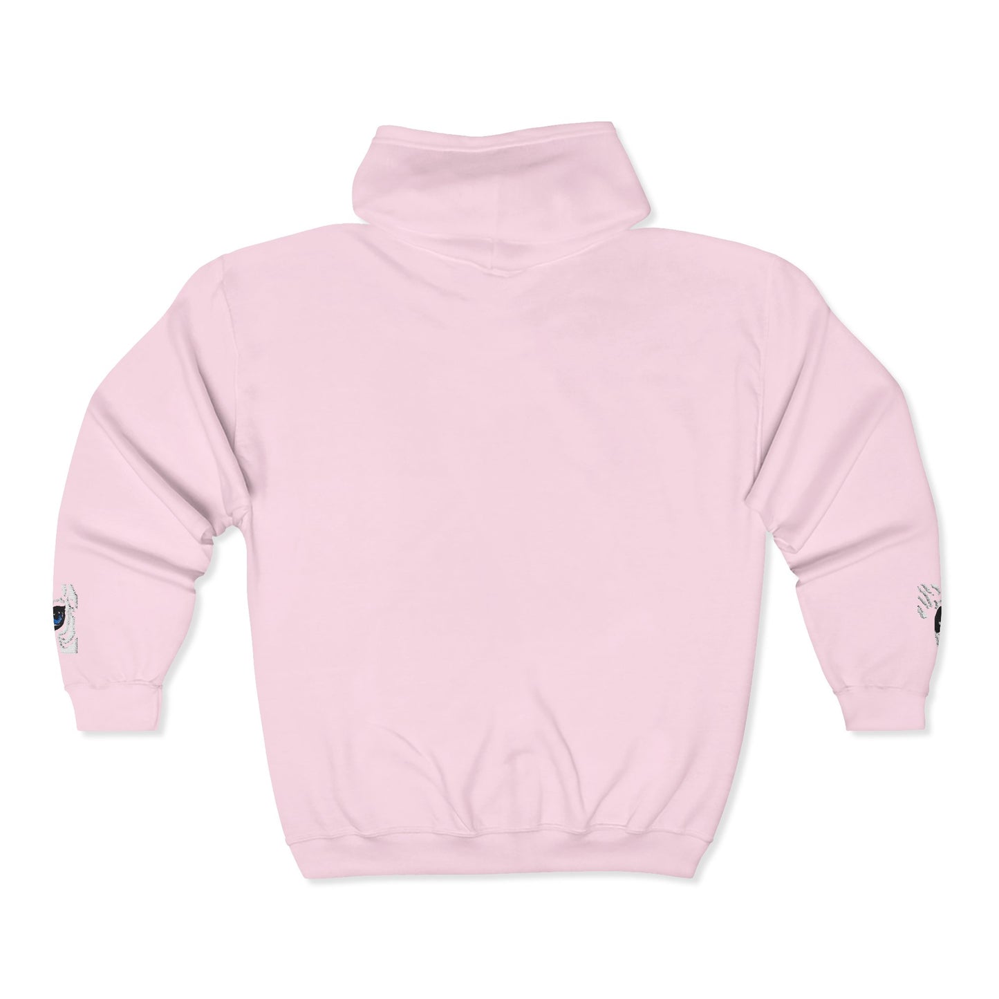 Zebra Eye Zip Hoodie — Minimal Animal Print Full-Zip Sweatshirt