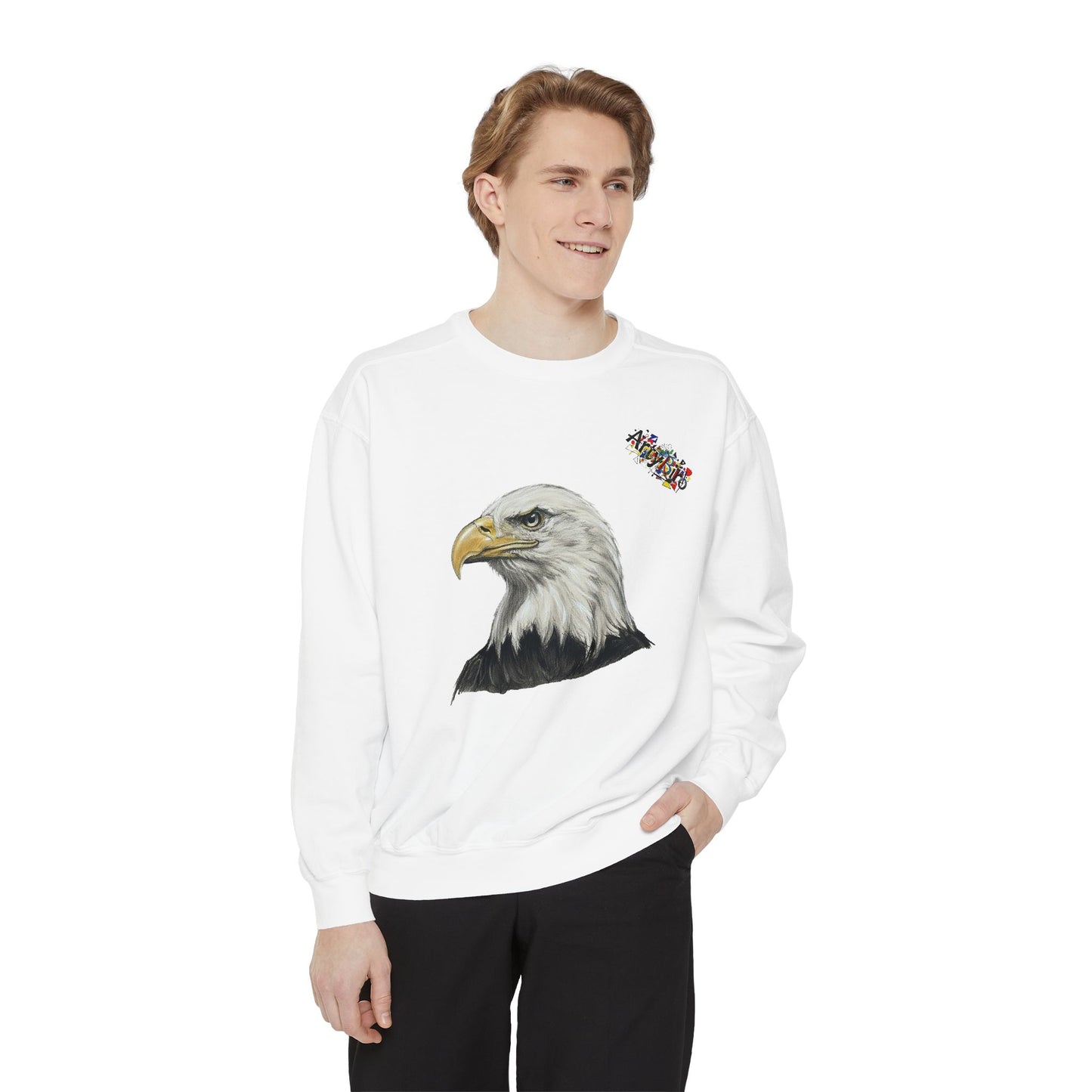 Eagle Portrait Sweatshirt — Majestic Bald Eagle Graphic Crewneck