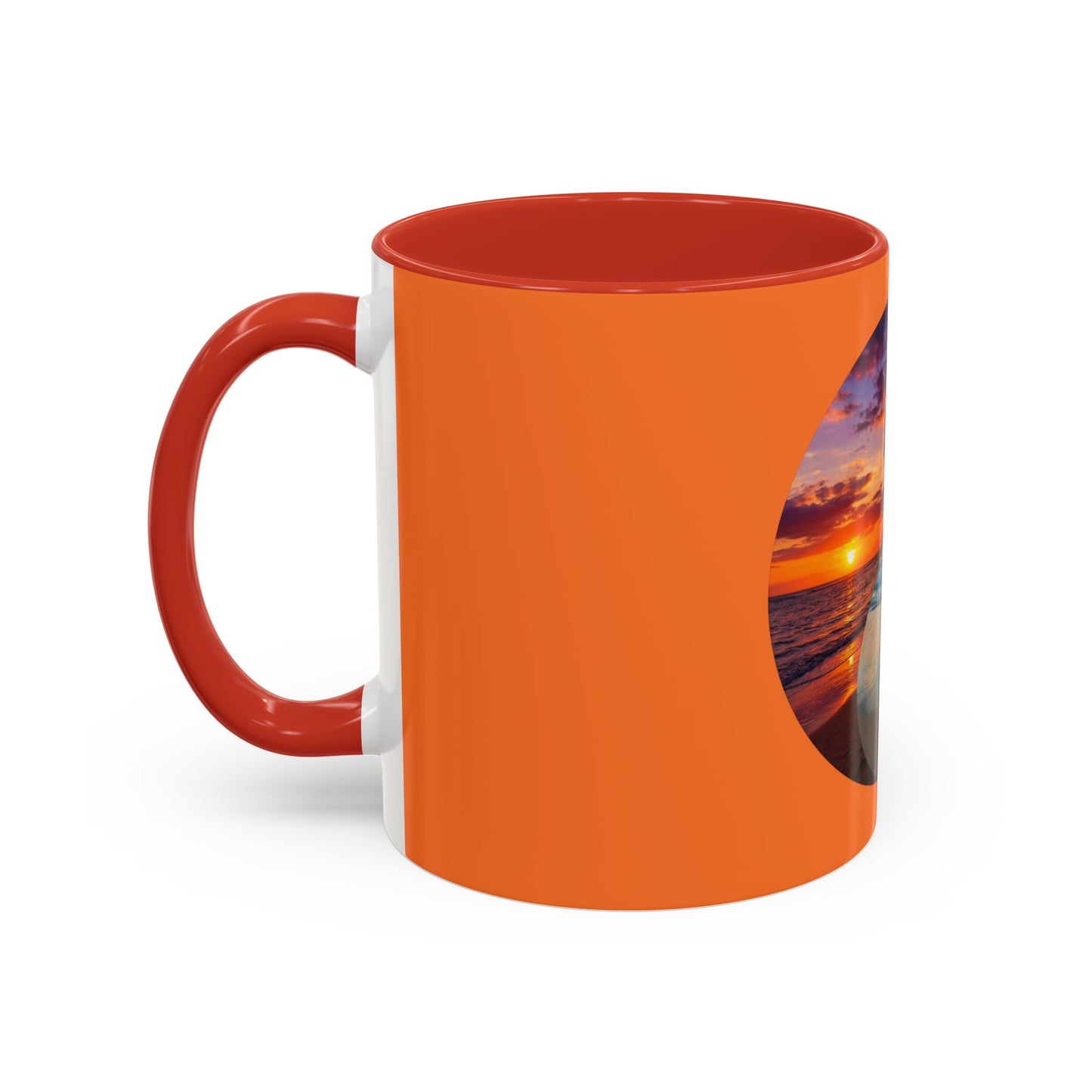 Sunset Yin Yang Beach Mug — Tropical Palm Sunrise Coffee Cup (11/15oz)