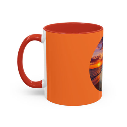 Sunset Yin Yang Beach Mug — Tropical Palm Sunrise Coffee Cup (11/15oz)