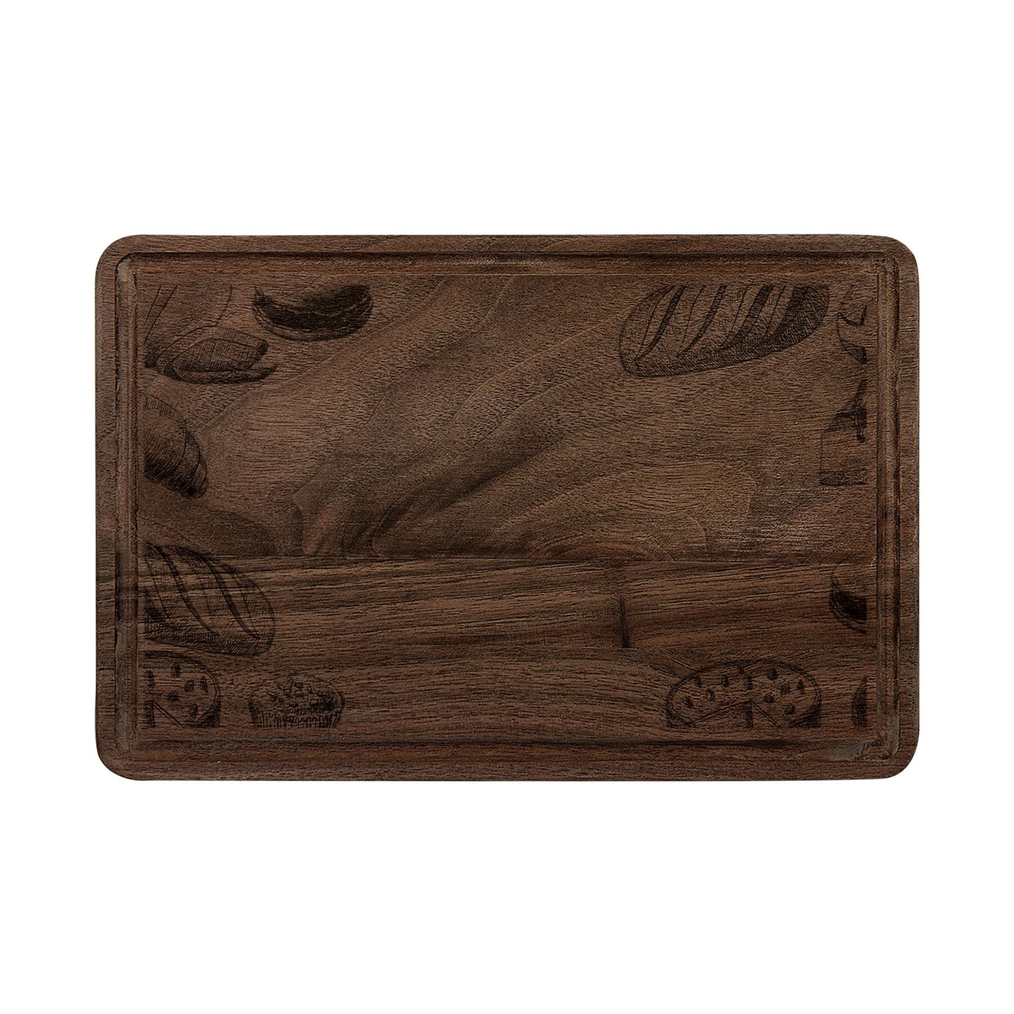 Engraved Baker's Cutting Board — Rustic Bread & Pastry Design