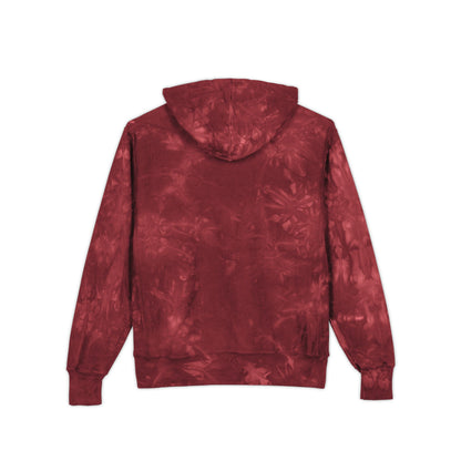 Tie-Dye Embroidered Hoodie — Black Swirl Champion Style