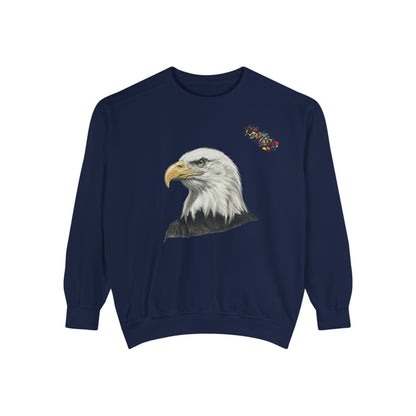 Eagle Portrait Sweatshirt — Majestic Bald Eagle Graphic Crewneck