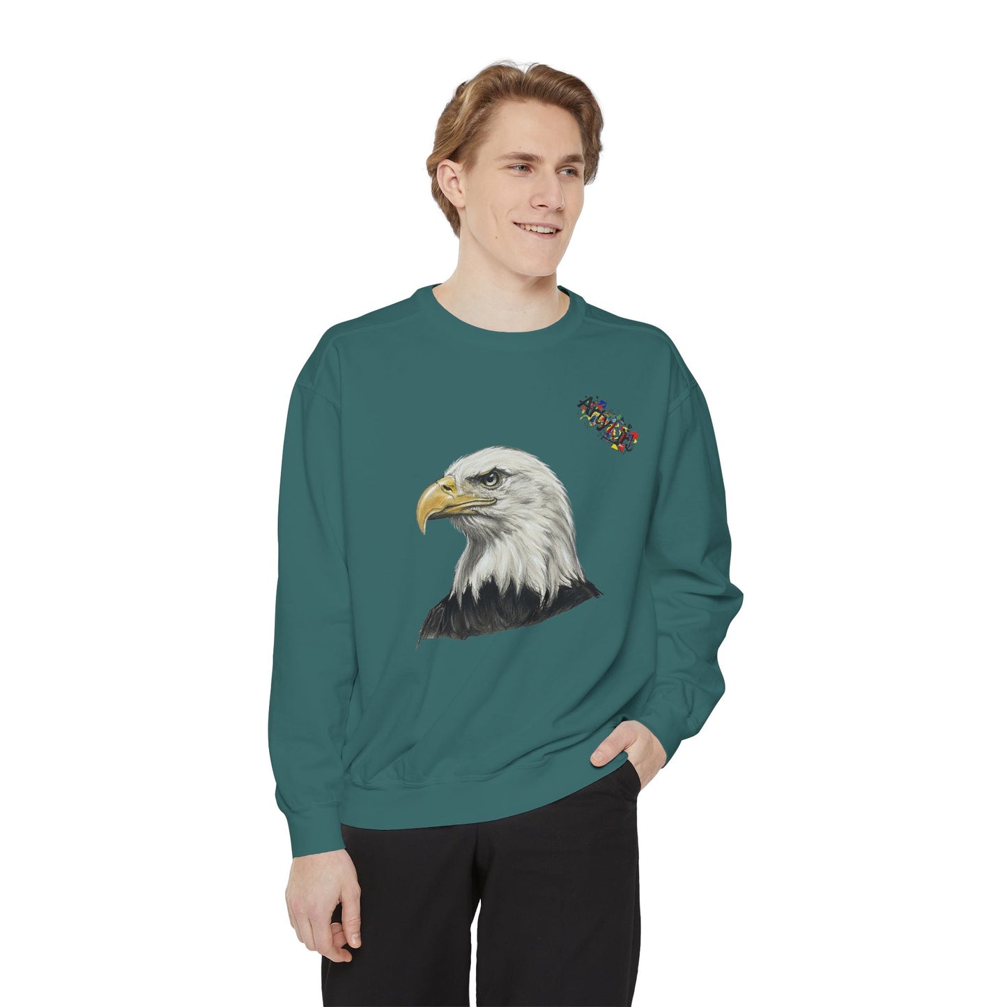 Eagle Portrait Sweatshirt — Majestic Bald Eagle Graphic Crewneck