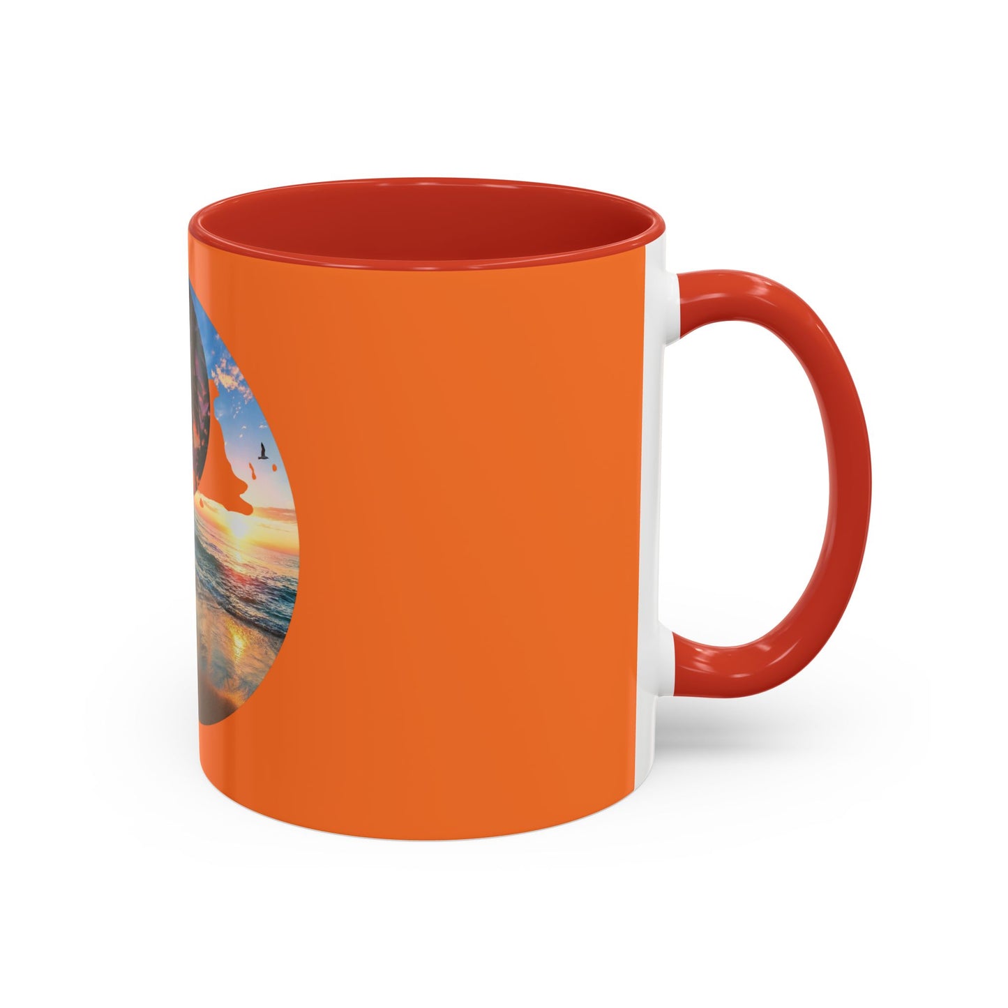 Sunset Yin Yang Beach Mug — Tropical Palm Sunrise Coffee Cup (11/15oz)