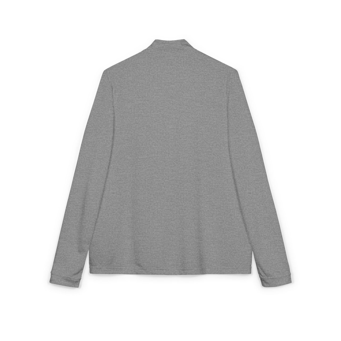 Embroidered White Quarter-Zip Pullover — Minimal Eye Motif