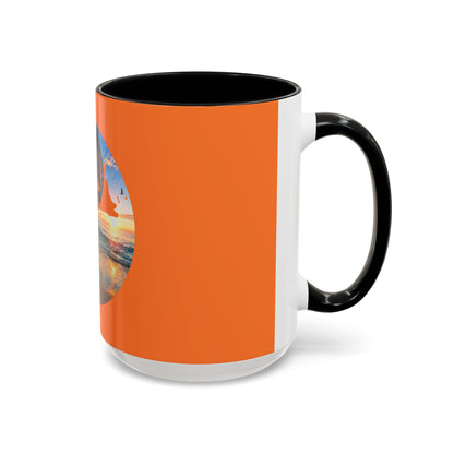 Sunset Yin Yang Beach Mug — Tropical Palm Sunrise Coffee Cup (11/15oz)
