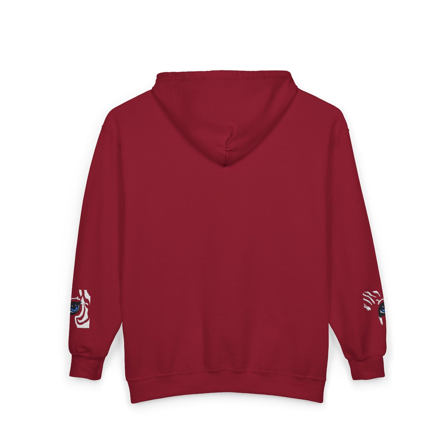 Zebra Eye Zip Hoodie — Minimal Animal Print Full-Zip Sweatshirt