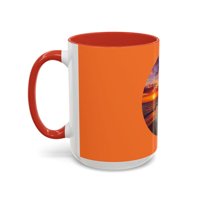 Sunset Yin Yang Beach Mug — Tropical Palm Sunrise Coffee Cup (11/15oz)