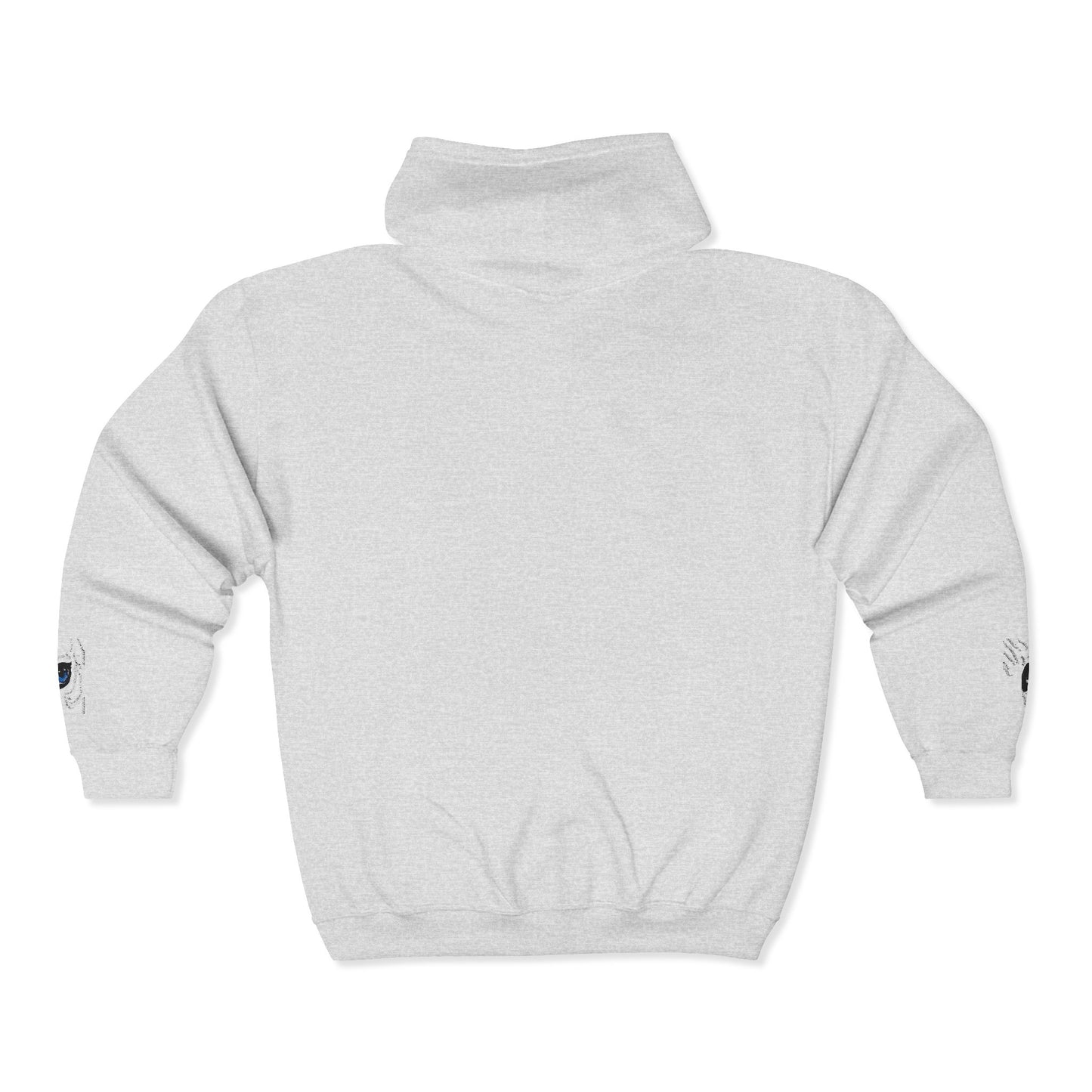 Zebra Eye Zip Hoodie — Minimal Animal Print Full-Zip Sweatshirt