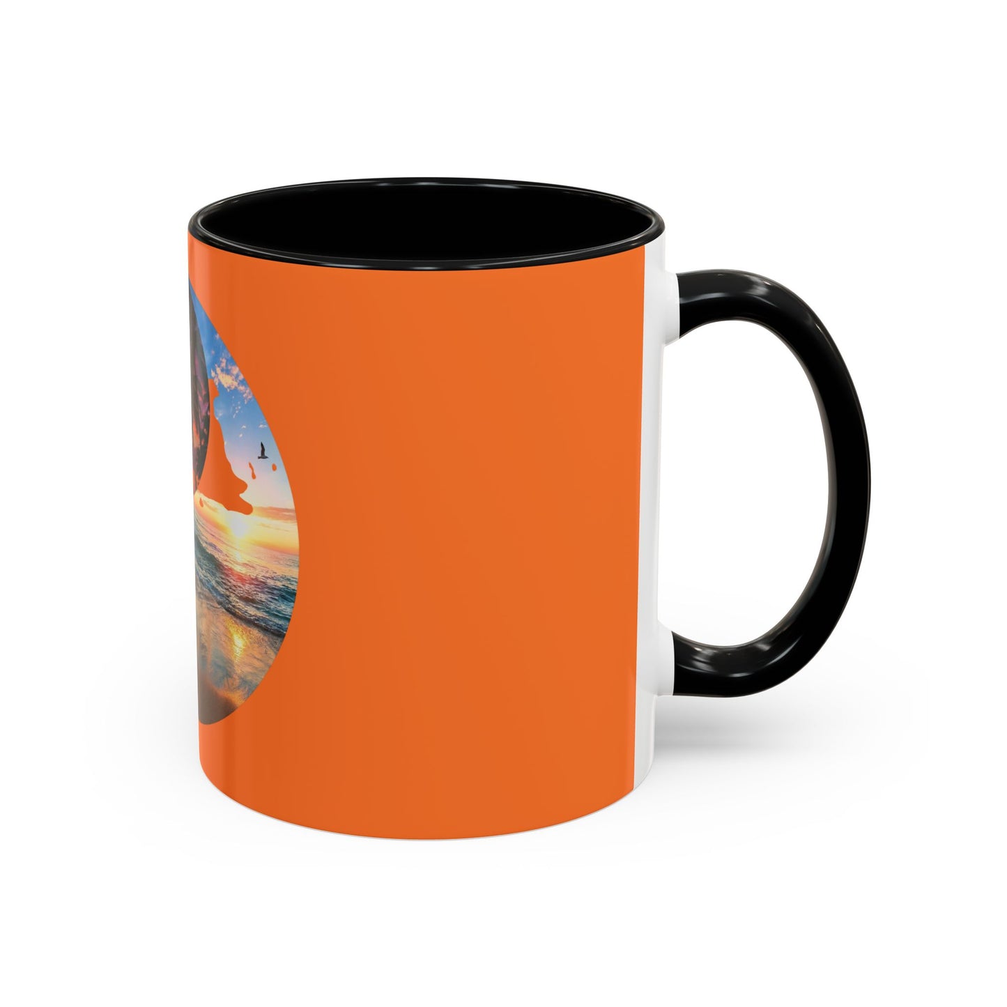 Sunset Yin Yang Beach Mug — Tropical Palm Sunrise Coffee Cup (11/15oz)