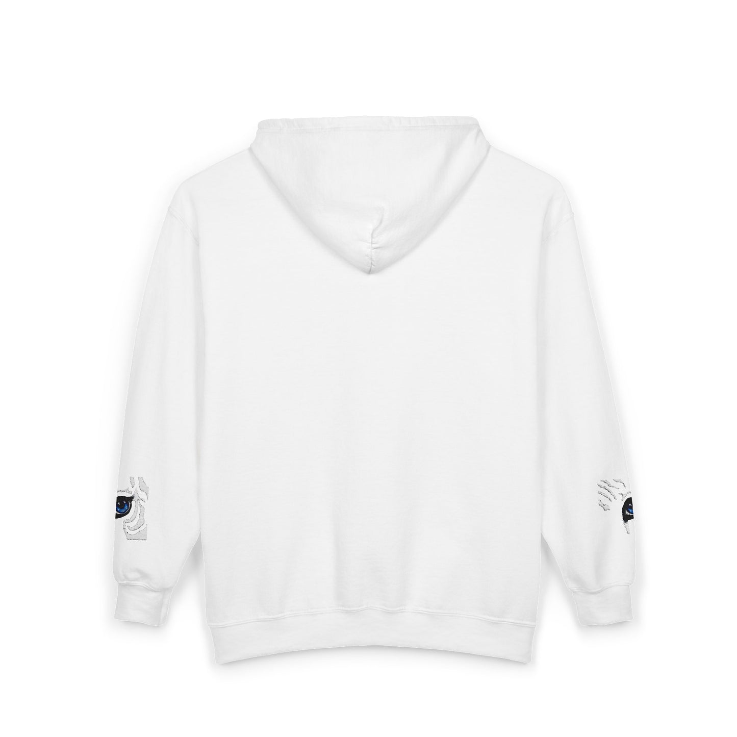 Zebra Eye Zip Hoodie — Minimal Animal Print Full-Zip Sweatshirt