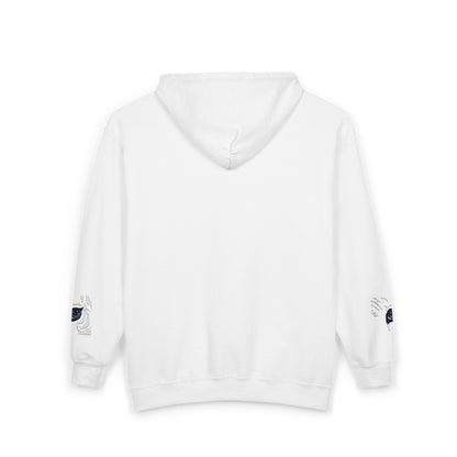 Zebra Eye Zip Hoodie — Minimal Animal Print Full-Zip Sweatshirt