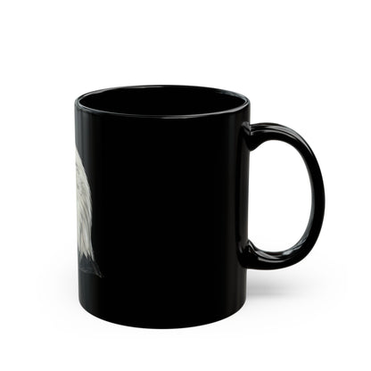 Bald Eagle Portrait Mug — Black Ceramic Coffee Cup (11oz/15oz)