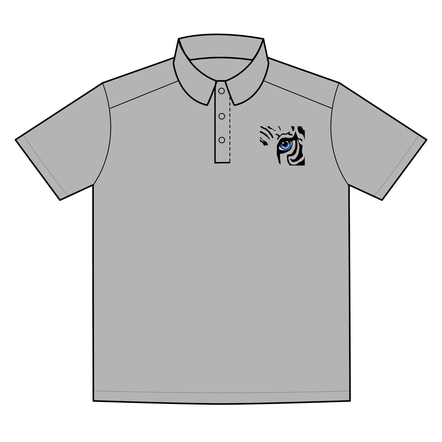 Men's Polo Shirt — Small Left-Chest Tiger Eye Logo