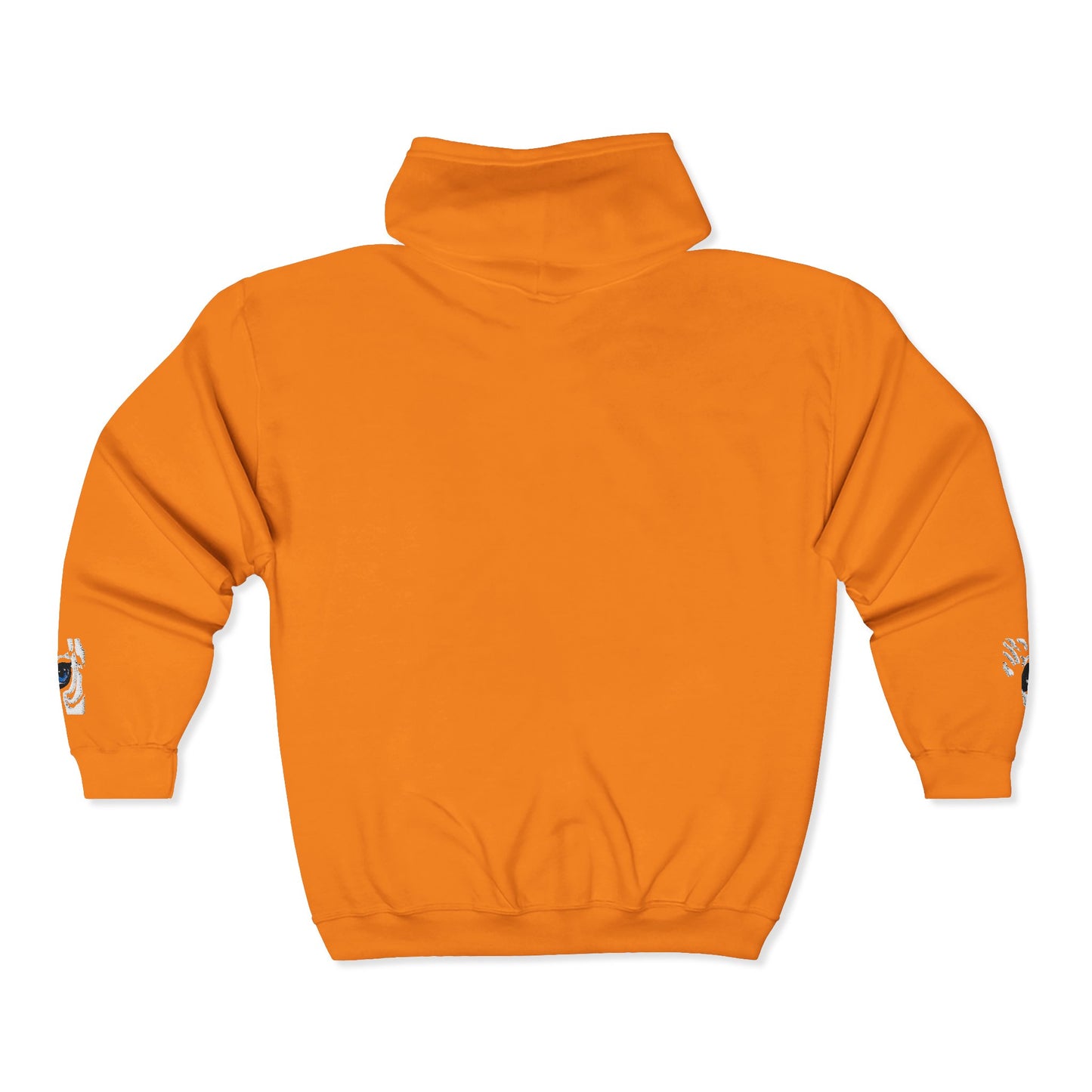 Zebra Eye Zip Hoodie — Minimal Animal Print Full-Zip Sweatshirt