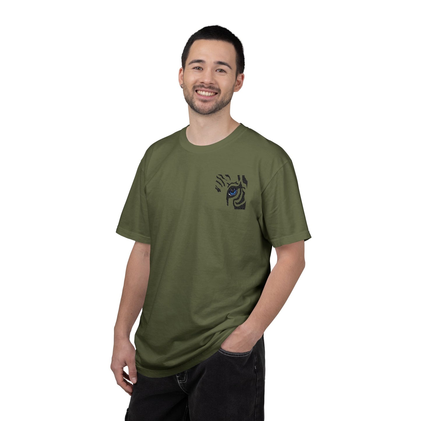 T-Shirt — Minimal Tiger Eye Chest Print