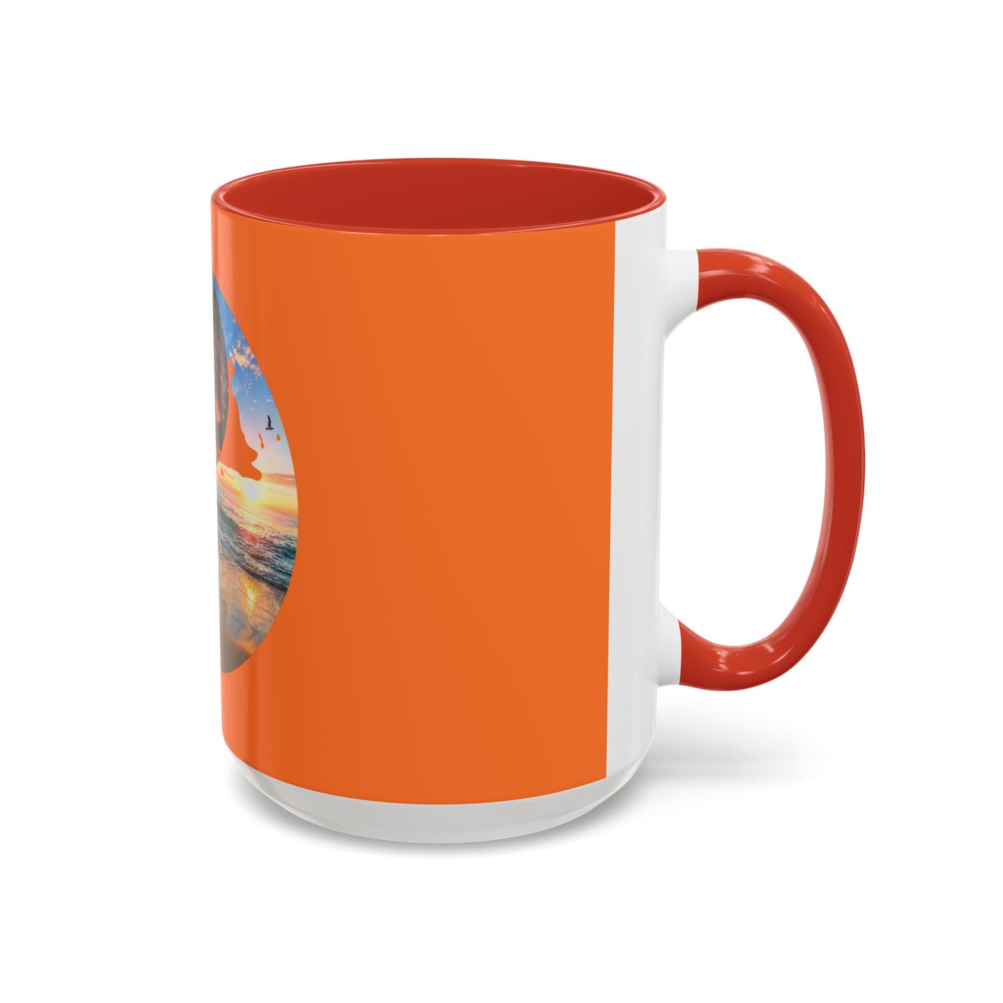 Sunset Yin Yang Beach Mug — Tropical Palm Sunrise Coffee Cup (11/15oz)