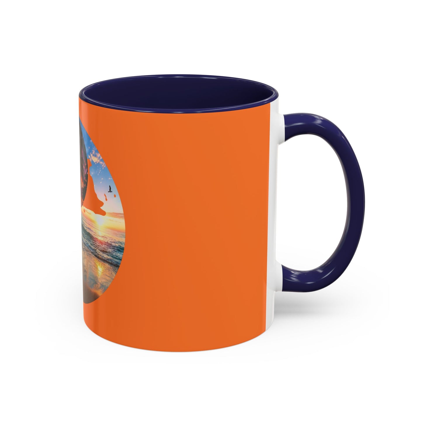 Sunset Yin Yang Beach Mug — Tropical Palm Sunrise Coffee Cup (11/15oz)