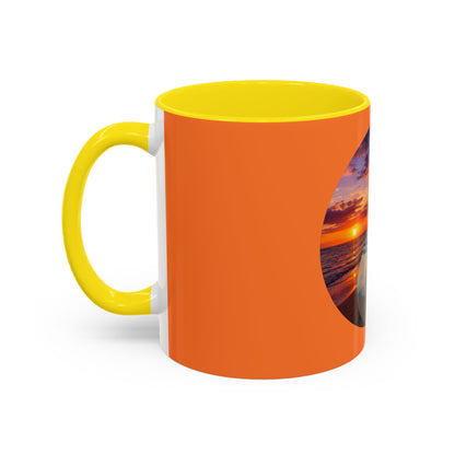 Sunset Yin Yang Beach Mug — Tropical Palm Sunrise Coffee Cup (11/15oz)