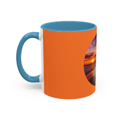 Sunset Yin Yang Beach Mug — Tropical Palm Sunrise Coffee Cup (11/15oz)