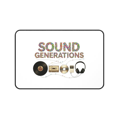 Desk Mat — "Sound Generations" Retro Music Gear Gaming/Work Desk Pad