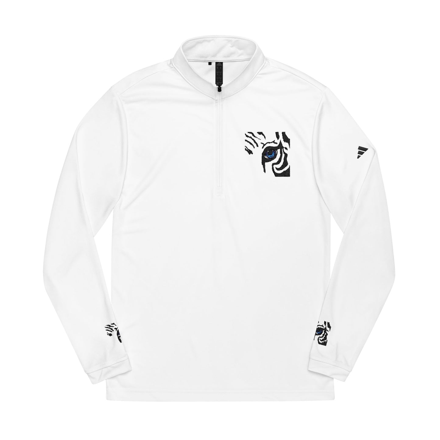 Adidas Embroidered Tiger Eye Quarter-Zip Pullover